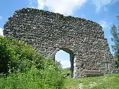 Burg Frauenberg (Ruschein) en Suisse, château du XIIIe siècle.