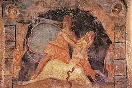 Fresque du mithréum de Marino (Italie), IIe&nbsp;siècle.