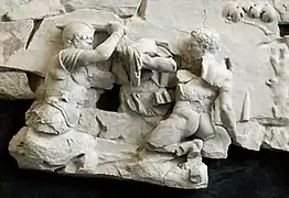 Scène de bataille contre les Sabins et les Gaulois.