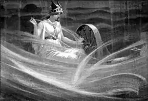 La déesse Frigg filant les nuages, John Charles Dollman.