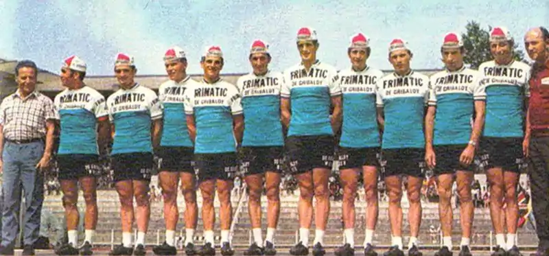 1969 : Équipe Frimatic-Viva-de Gribaldy, Jean de Gribaldy avec à sa gauche Joaquim Agostinho.