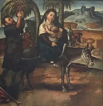 Fuite en Égypte. Collégiale Sainte-Marie de Xàtiva
