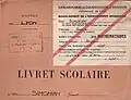 Livret scolaire du lycée du Parc à Lyon de Gérard Simonian