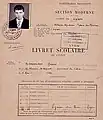 Livret scolaire du lycée du Parc à Lyon de Gérard Simonian