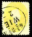 2 kr jaune oblitération ovale de Vienne