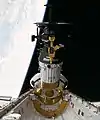 Sonde Galileo de Hughes en cours de déploiement.
