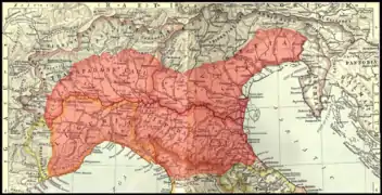 Carte historique de la Gallia Cisalpina.