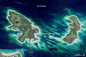 Garden Island et :Hog Island (Michigan) (en).