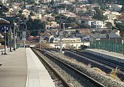 Voies B et C et le viaduc.