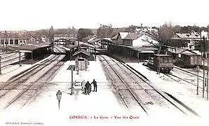 La gare au début du XXe siècle.