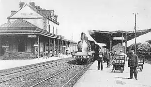 L'intérieur de la gare au début du XXe siècle.