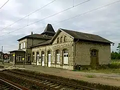 Le bâtiment voyageurs, côté ligne Réding&nbsp;– Metz.