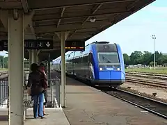 X 72500 en gare d'Argentan.