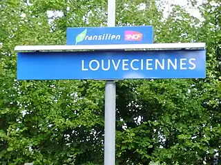 Panneau de la gare.