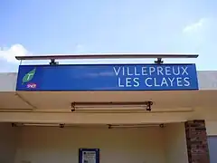 Panneau en gare.