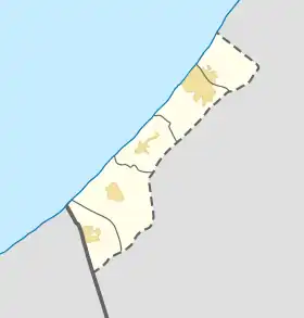 Voir sur la carte administrative de la bande de Gaza