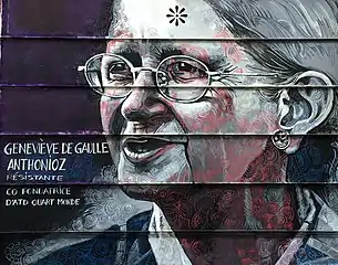 Geneviève de Gaulle-Anthonioz(1920-2002)résistante, présidente d'ATD Quart monde.