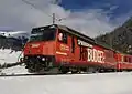 RhB Ge 4/4III 646 roulant à destination de Coire au-dessus de Bergün