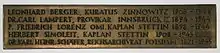 Plaque de la cathédrale Sainte-Edwige de Berlin