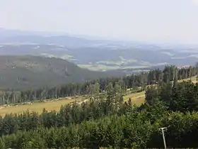 Vue aérienne de la station.
