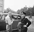 Le Général Montgomery et l'Amiral Ramsay en 1944. Ramsay porte le Battle dress noir de la Royal Navy.