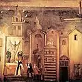 L'église sur une peinture du XVIIe&nbsp;siècle&nbsp;av. J.-C.