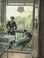 Gespräch auf dem Balkon
