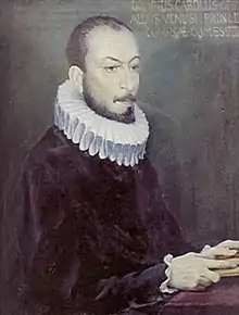 Tableau montrant le visage de Gesualdo tourné de trois-quart