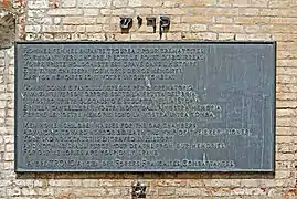 Le mémorial Poème d'André Tronc - Campo del Ghetto Novo.