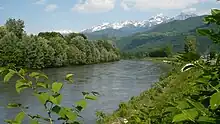 Photo de l'Isère au niveau de Gières
