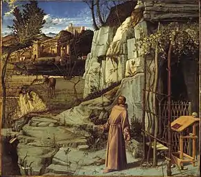 L'Extase de saint François, 1480-1485, huile / bois, 124,4 × 141 cm, Frick Collection, New York