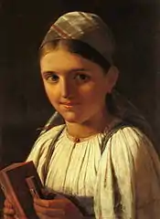 Jeune fille à l'harmonica, 1840 Musée des Beaux-Arts de Nijni Novgorod.