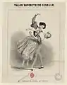 Carlotta Grisi et Lucien Petipa dans Giselle, 1841.