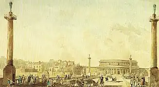 Projet de Gisors et Leconte pour la façade septentrionale du Palais Bourbon (1801).