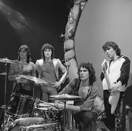 Rinus Gerritsen, Barry Hay, Cesar Zuiderwijk et George Kooymans.