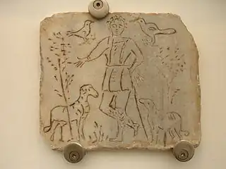 Le Bon Pasteur (IVe siècle), musée des Thermes de Dioclétien, Rome.