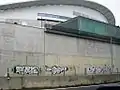 Graffitis sur un mur de la station de Métro de Porto, à Campanhã