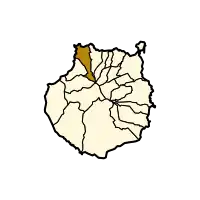 Localisation de Gáldardans l'île de Grande Canarie.
