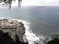 Partie de Grand'Rivière vue depuis une falaise.