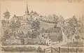 Dessin daté de 1881, non signé, réalisé près du moulin du Noirrieu.