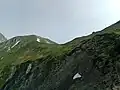 Le col depuis son adret en Italie.