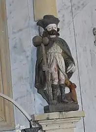 Statue de Saint-Roch.