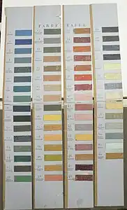 Table des couleurs.