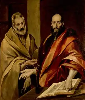 Saint Pierre et saint Paul, El Greco, XVIe siècle, Musée de l'Ermitage, Russie.