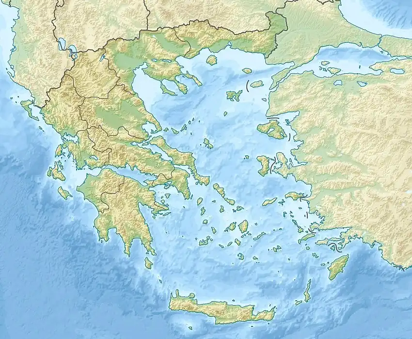 Voir sur la carte topographique de Grèce