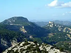 Vue du Gros Cerveau et de la Barre de la Jaume depuis le Croupatier.