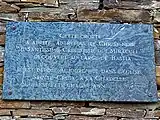 La plaque commémorative