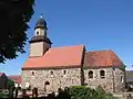 Vue de l'église de Grubo, XIIIe&nbsp;siècle