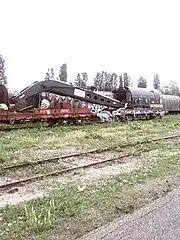 Grue de la SNCF d'une capacité de 85 t, issue des ateliers John Cockerill
