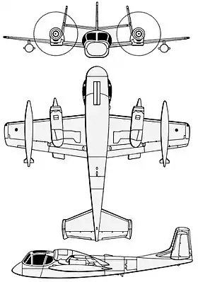 vue en plan de l’avion